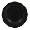 Smarty Had A Party 7.5" Black with Gold Rim Round Blossom Disposable Plastic Appetizer/Salad Plates (120 Plates), 120PK 4847BG-CASE - alternate 3